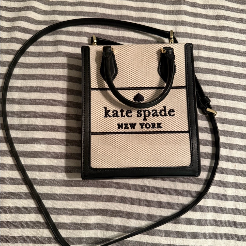 kate spade mini Black and Cream Crossbody Bag